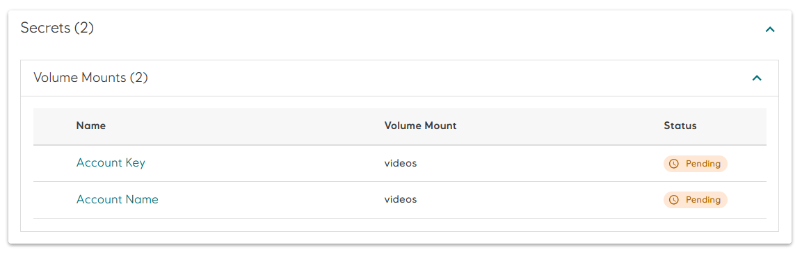 Set account name and key